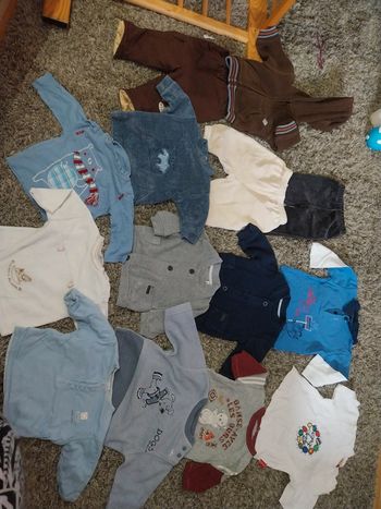 Lot 14 pièces garçon taille 62 cm