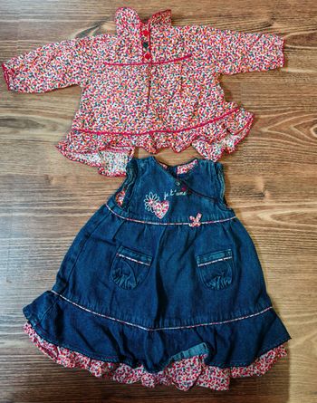 Ensemble chemise robe sergent major 6 mois