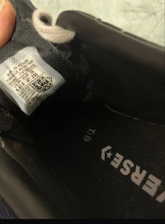 Converse compensées en daim noir 37 - photo numéro 5