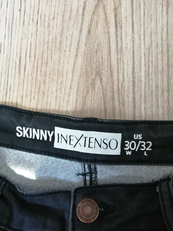 Jeans skinny noir avec ourlets gris clair / in extenso / (40) - photo numéro 8