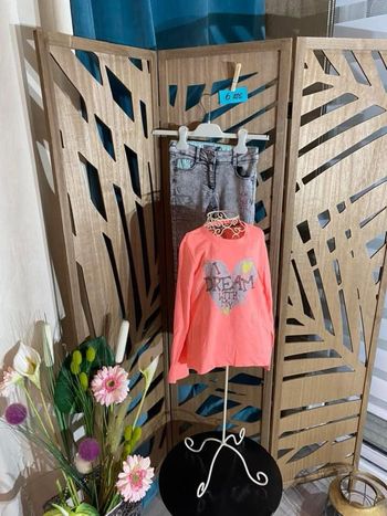 Ensemble fille 6 ans jeans slim et t-shirt ML