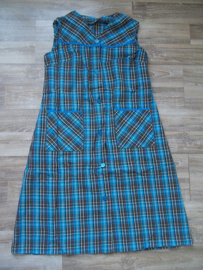 Blouse sans manches écossais bleu 42