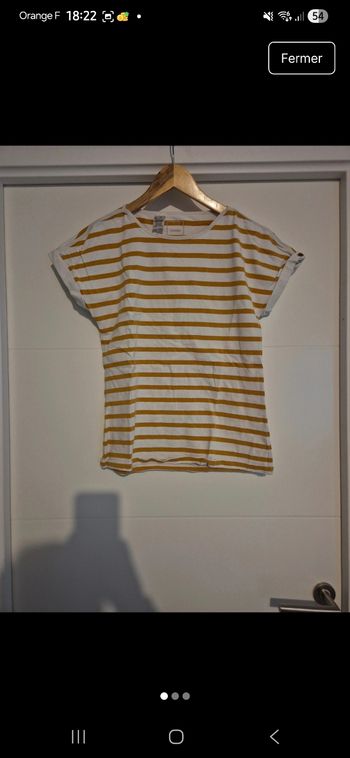 Tee-shirt marinière jaune
