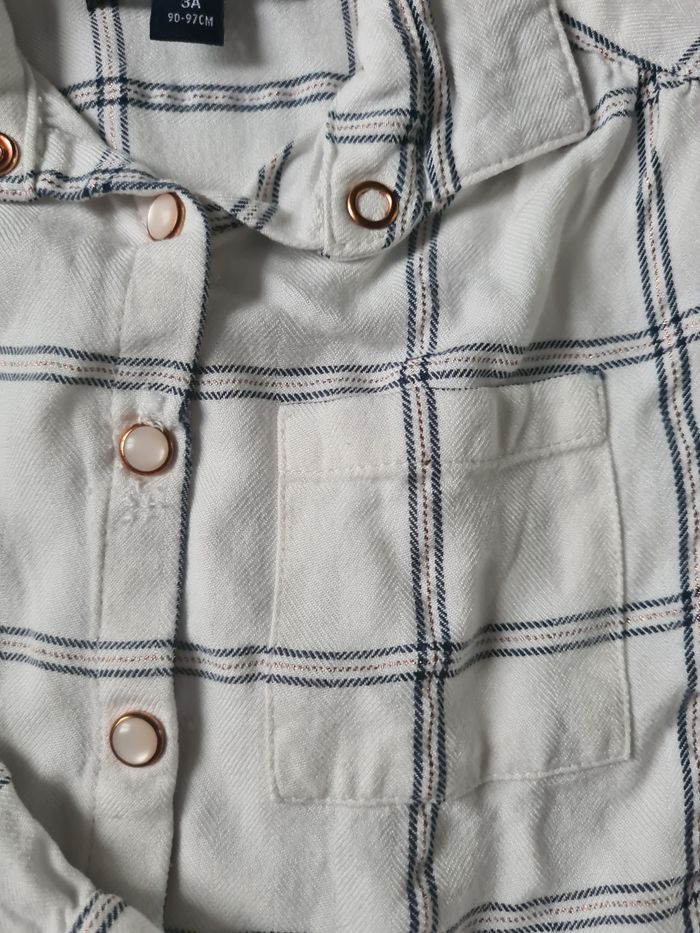 Ensemble chemise à carreaux + Short - 3 ans - photo numéro 4