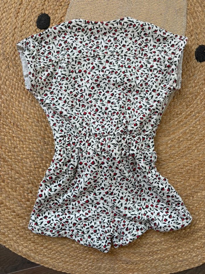 Combishort beige fleurs TAO tape à l’œil 2 / 3 ans - photo numéro 3