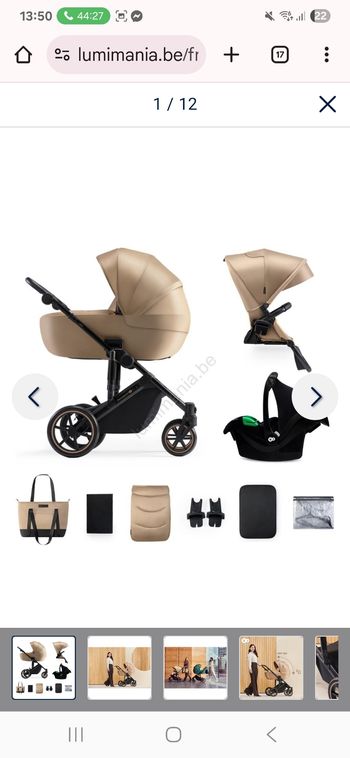 Poussette kinderkraft beige