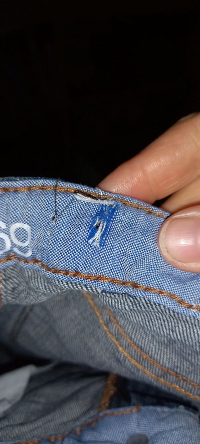 Jupe en jean gap 10 11 ans un trou à l'intérieur de la taille et réglable taille - photo numéro 2