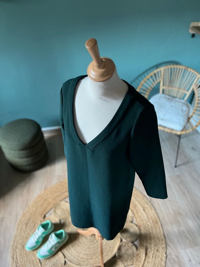 💚 Robe Courte Mango – Vert Sapin / Taille S - photo numéro 4