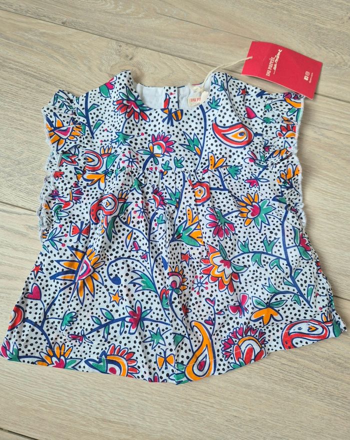 Blouse imprimée DPAM bébé fille 9mois
