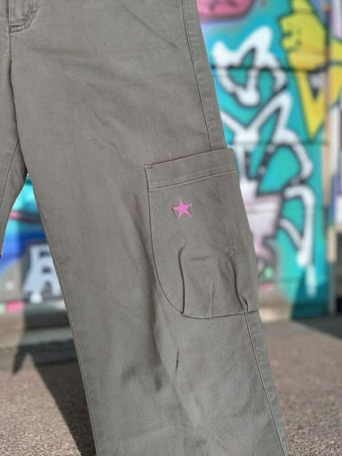 Pantalon cargo fille 12 ans vert kaki GPB très bon état - photo numéro 3
