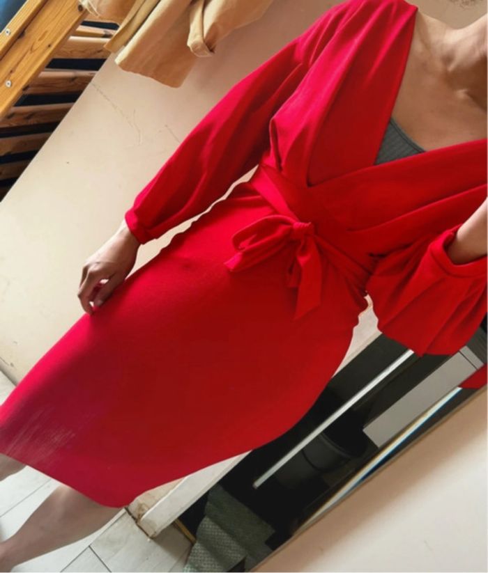 Robe midi rouge