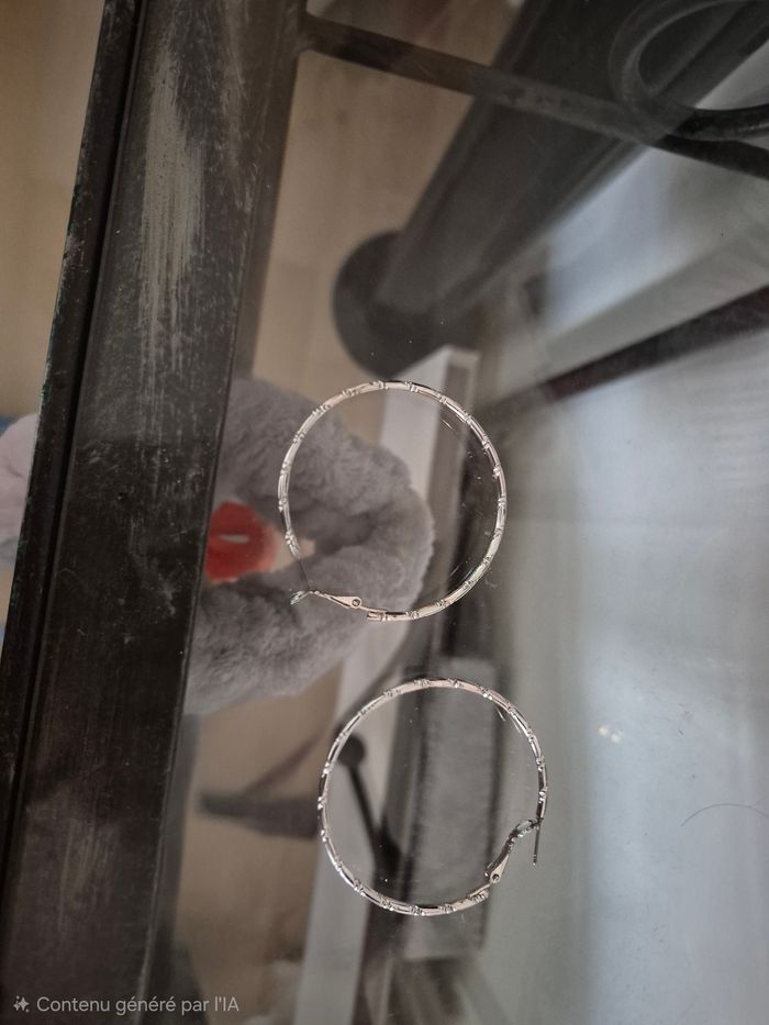 Lot de 2 paires de créoles fantaisies - photo numéro 2