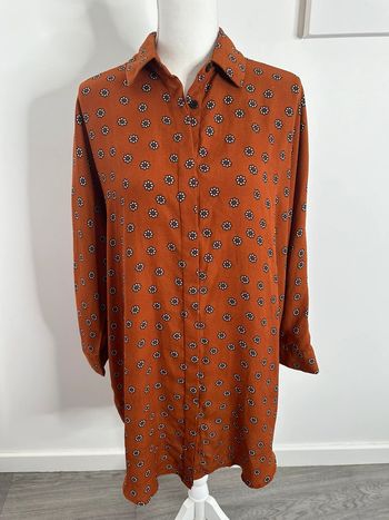 Robe chemise oversize à fleurs marguerites Terra Cotta Primark T40 L