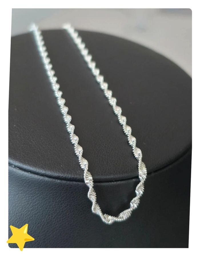 Collier maille Torsadé 2mm 45cm