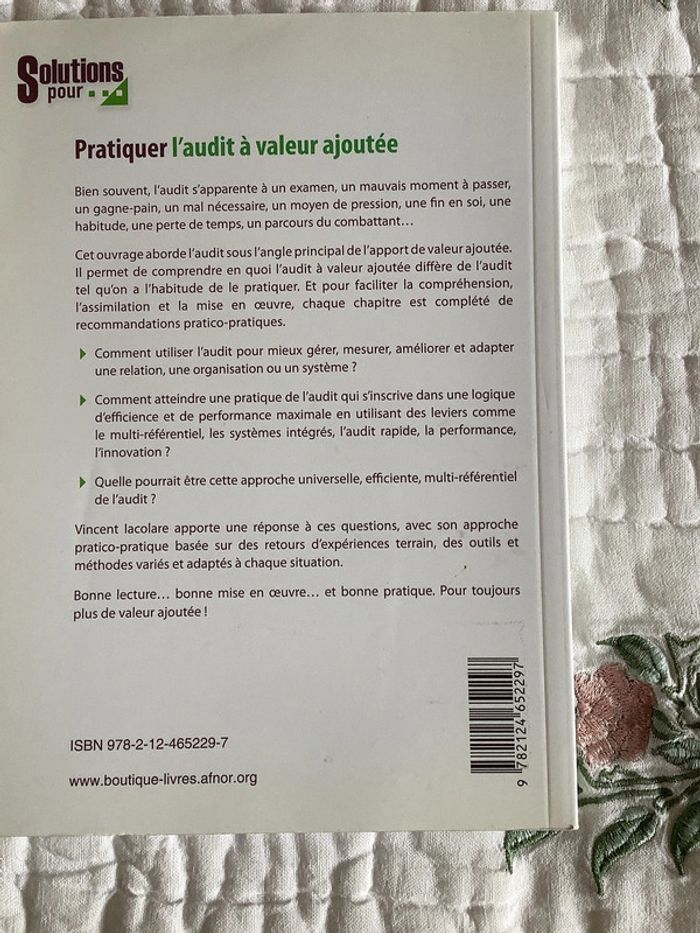 Pratiquer l’audit à valeur ajoutée, par Vincent Iacolare, éditions AFNOR - photo numéro 2