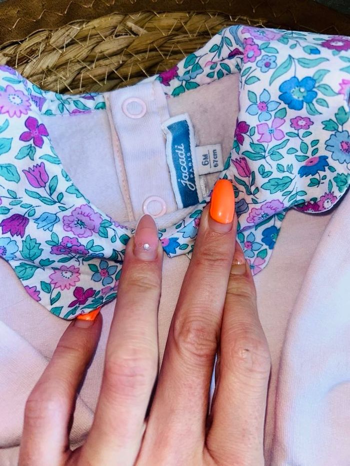 Pull bébé fille fleurie - photo numéro 3