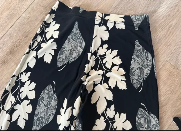 Multi pantalon fluide pour l’été noir, imprimé blanc femme, taille 1/36 - photo numéro 7