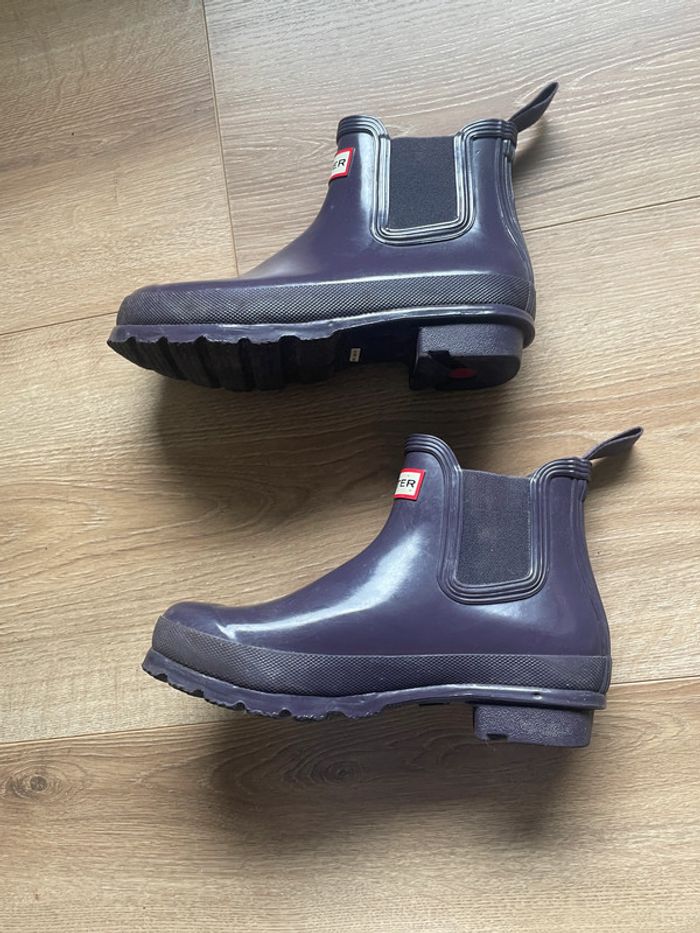 Bottes de pluie Hunter violettes T.37 - photo numéro 5