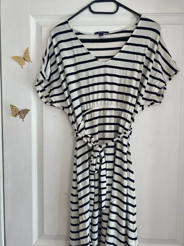 Robe maternité marinière