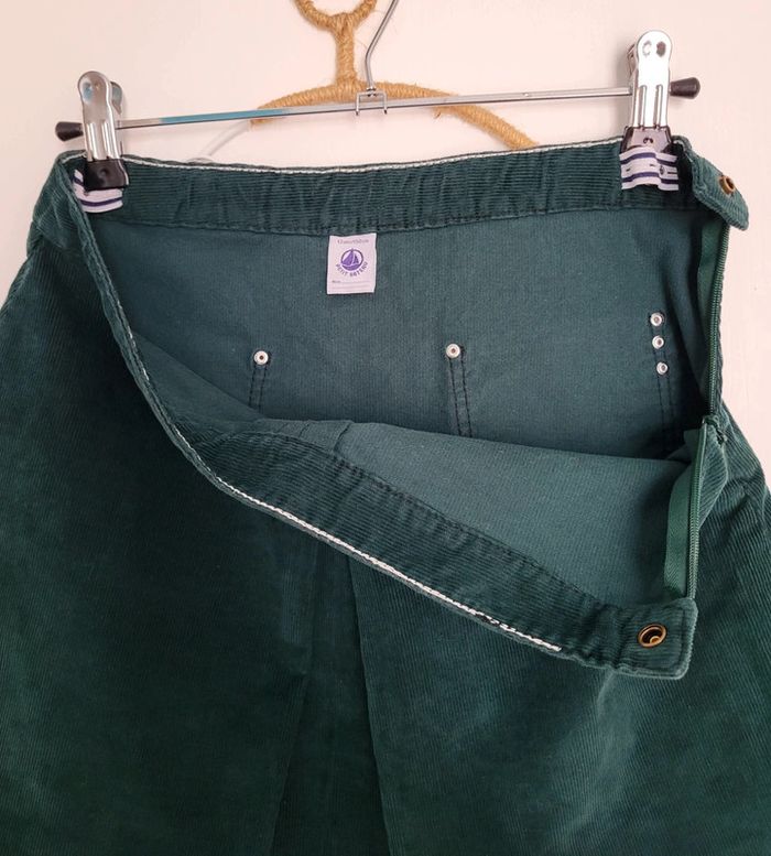 Jupe velour cert foncé Petit Bateau 12 ans - photo numéro 2