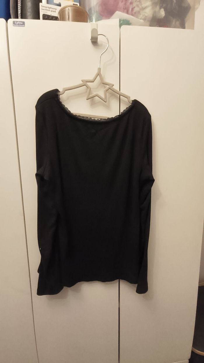 T shirt longue manche decolte - photo numéro 2