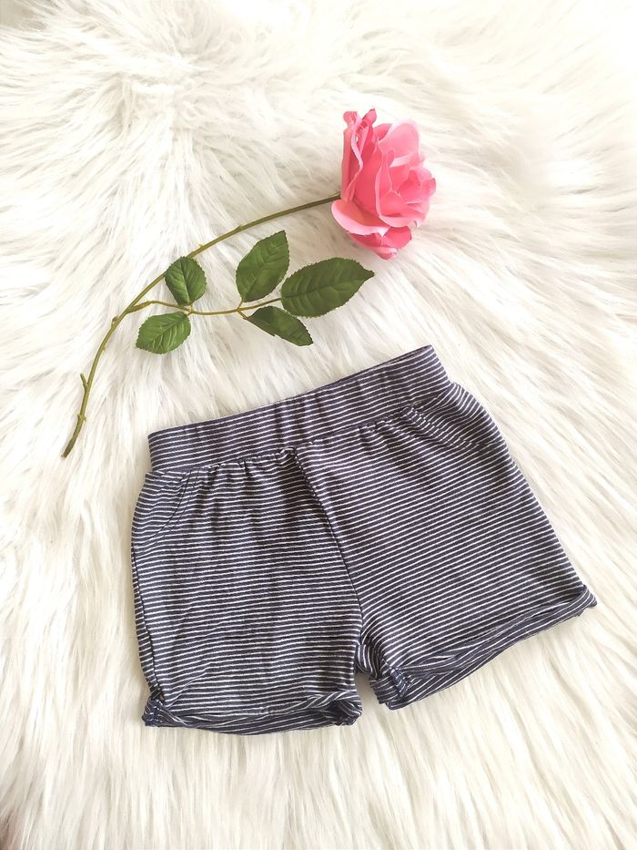 Short court en coton à rayures 86 cm Zeeman 18 mois