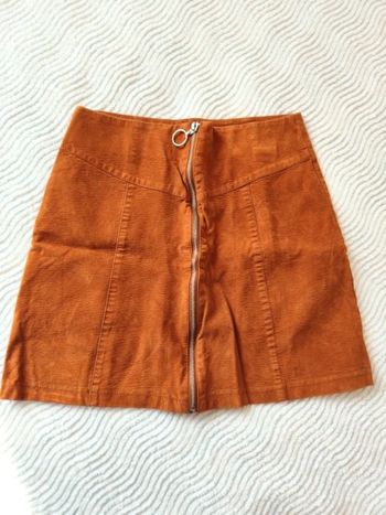 Jupe aspect peau marron orangé Pimkie taille 36