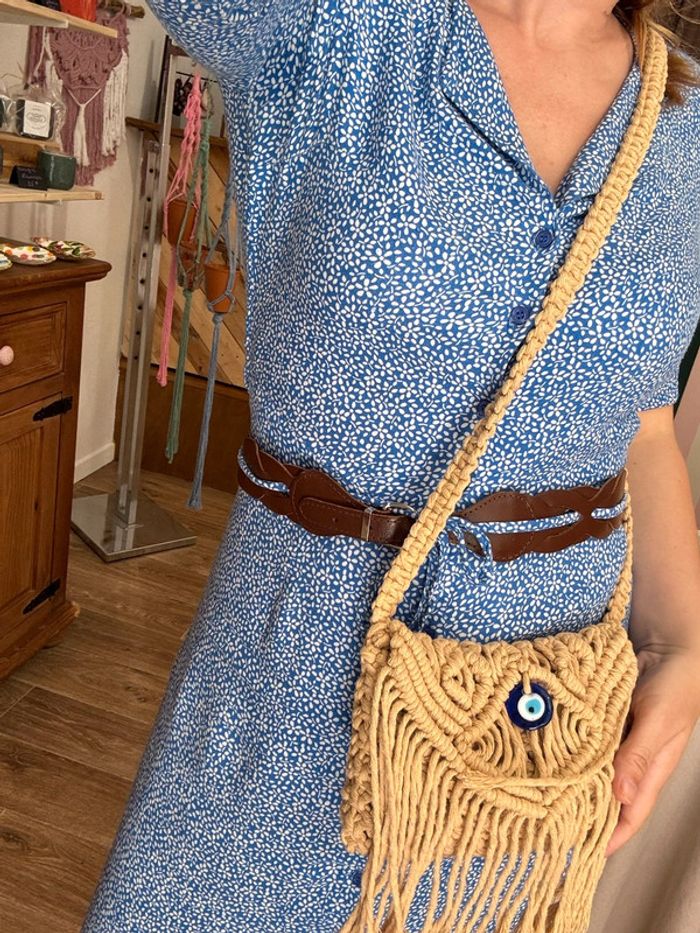 Sac macramé œil Grec - photo numéro 4