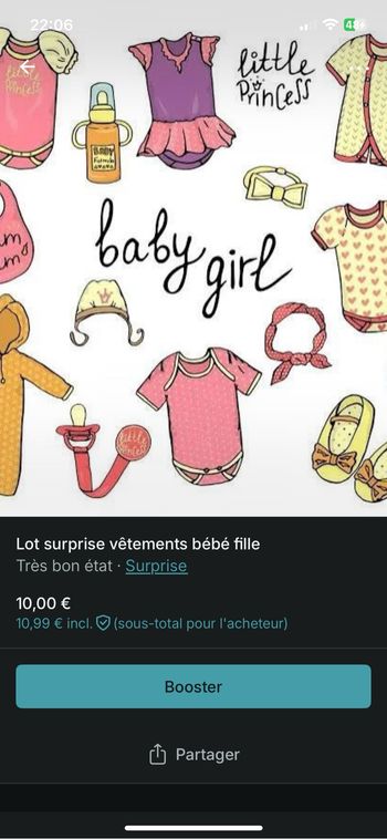 Lot surprise vêtements bb fille