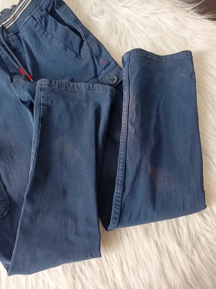 Chino cargo slim marine Okaïdi 10 ans -140cm - photo numéro 2