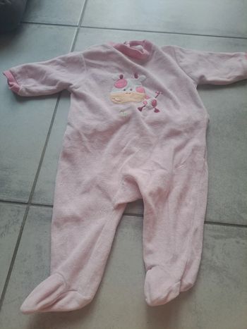 Pyjama velour hiver vache 6 mois