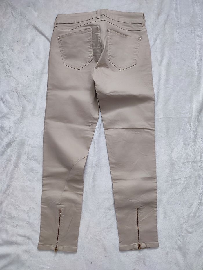 Pantalon enduit beige taille 38 Promod - photo numéro 3