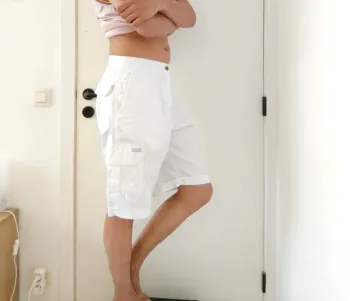 Beau short / bermuda Blanc du Nil style cargo M