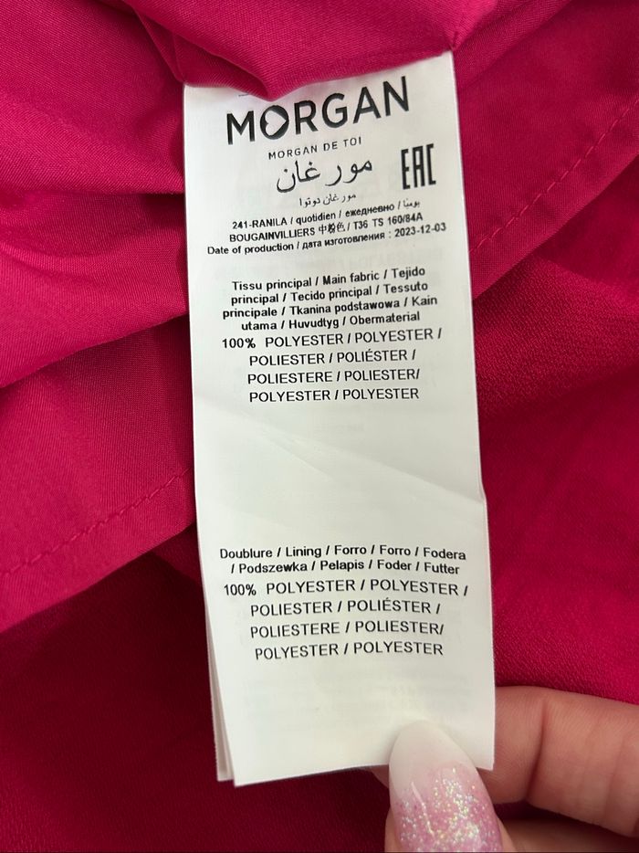 Robe rose neuve à manches courtes Morgan taille 36 (valeur 65€) - photo numéro 10