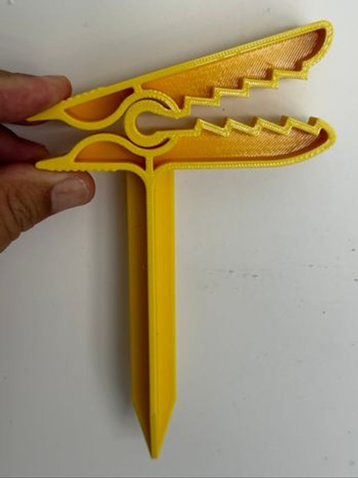 Impression 3D, Lot de 4 Pinces de sable jaunes, pour serviette de plage - photo numéro 2