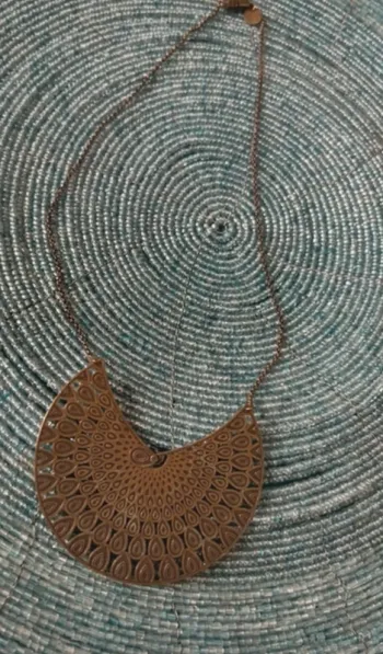 Amélie Belle, collier en laiton, bronze, style bohème, chic, ethnique