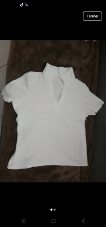 Polo blanc manche courte