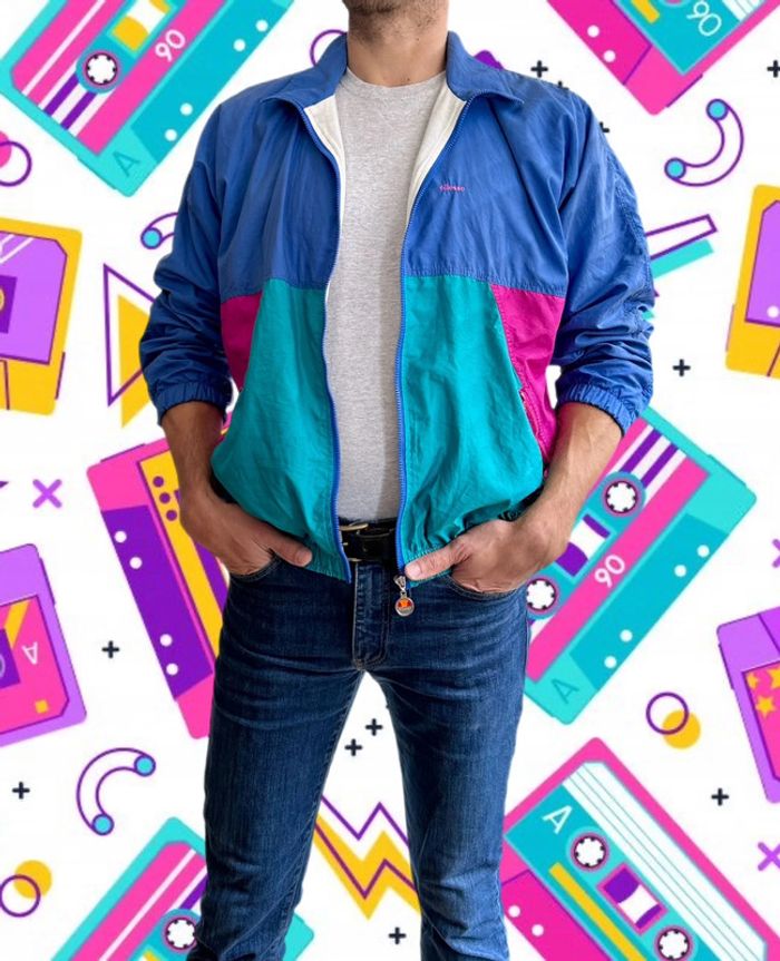 🫟Veste survêtement vintage Ellesse Streetwear Color block vibes 90s Track Jacket🫟 - photo numéro 2