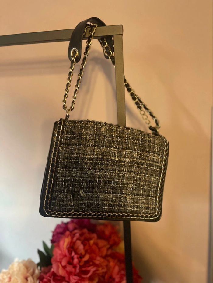 Sac noir avec effet tissé