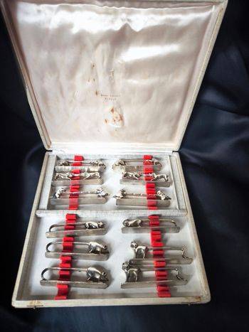 Porte couteaux Art Deco 12 animaux - Orfèvrerie Frionnet François