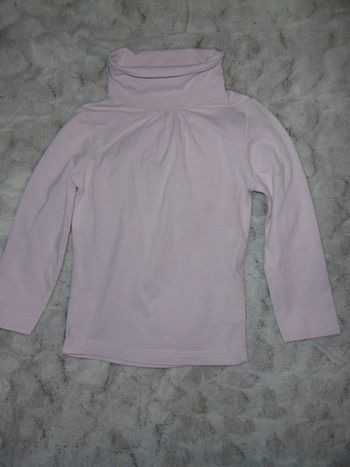 col roulé rose pâle 4 ans