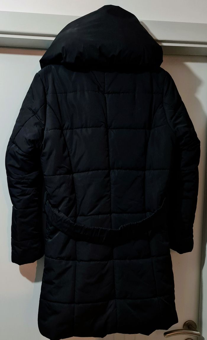 T. 36 (S) - Manteau long DERHY noir – chaud, élégant, excellent état - photo numéro 2