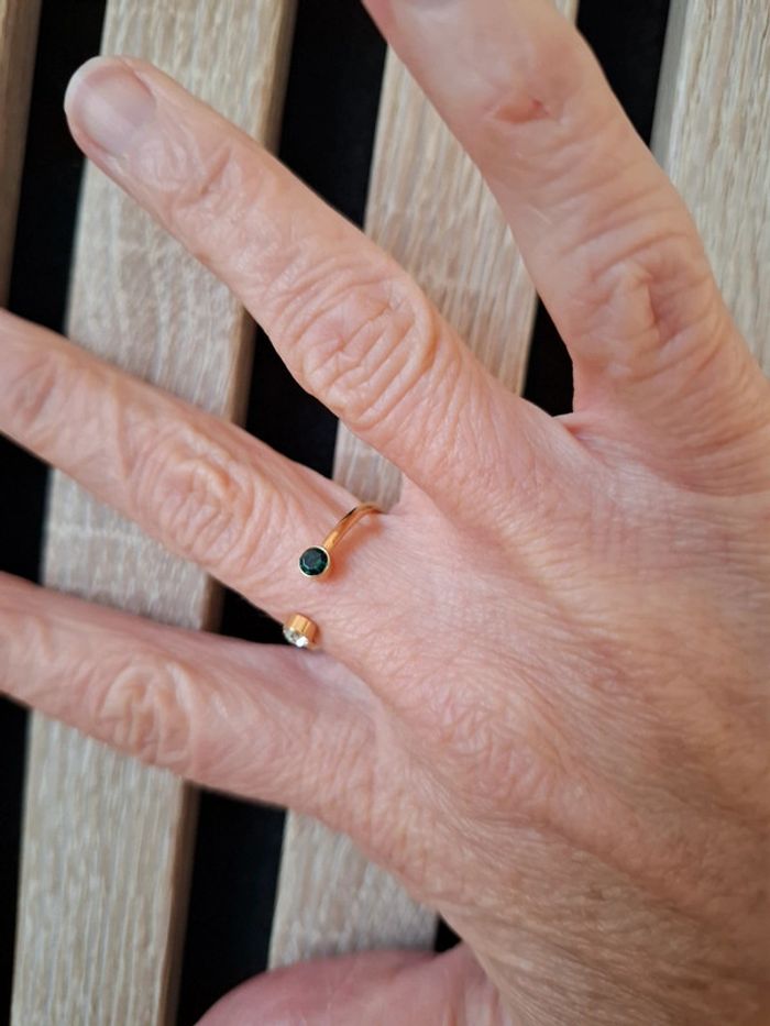 Bague dorée ajustable - photo numéro 2