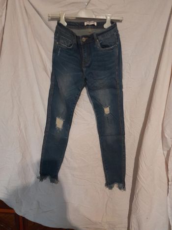 Jeans style usé bleu