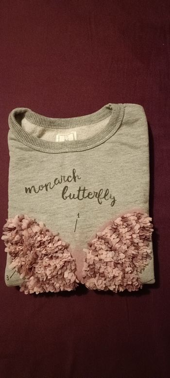 Sweat lft girls 9 10 ans papillons
