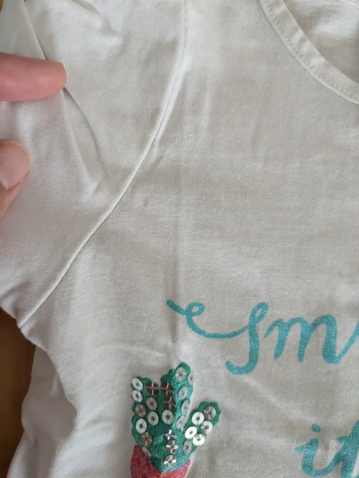 Lot de 3 tee shirts blanc taille 3 ans marque diverses - photo numéro 7