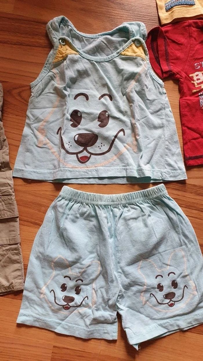 lot ete garçon 6 mois salopette et tee shirt 13 pièces - photo numéro 8