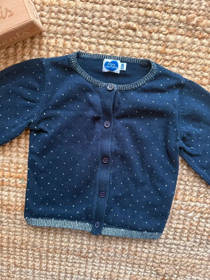 Gilet Mots d’enfants 12mois / 74cm - photo numéro 2