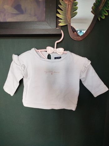 Pull léger "My little heart 🩷" 3 mois