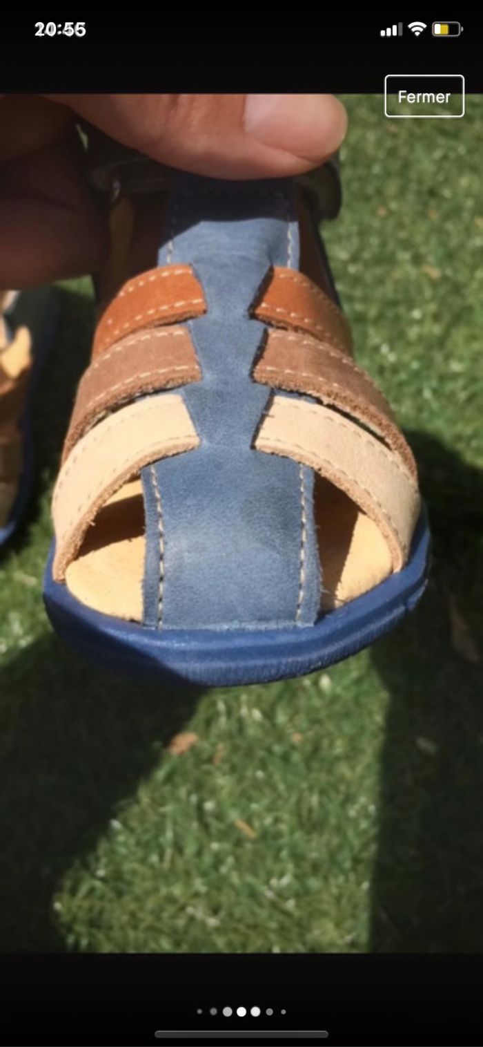 Sandales cuir taille 20 - photo numéro 2